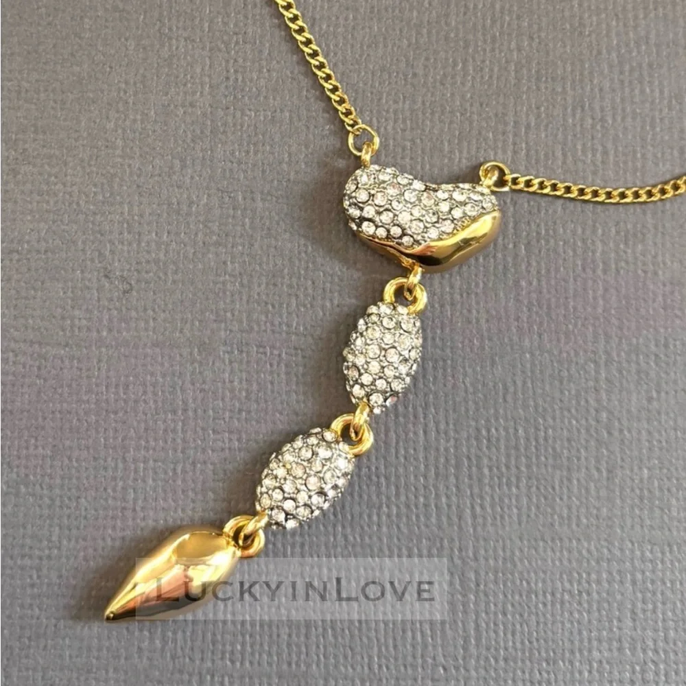 ALEXIS BITTAR • Solanales Crystal Pebble Chandelier Drop Necklace